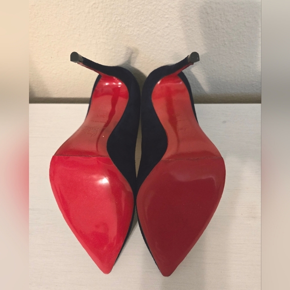 Louboutin Navy Blue Suede Pumps - Picture 6 of 6